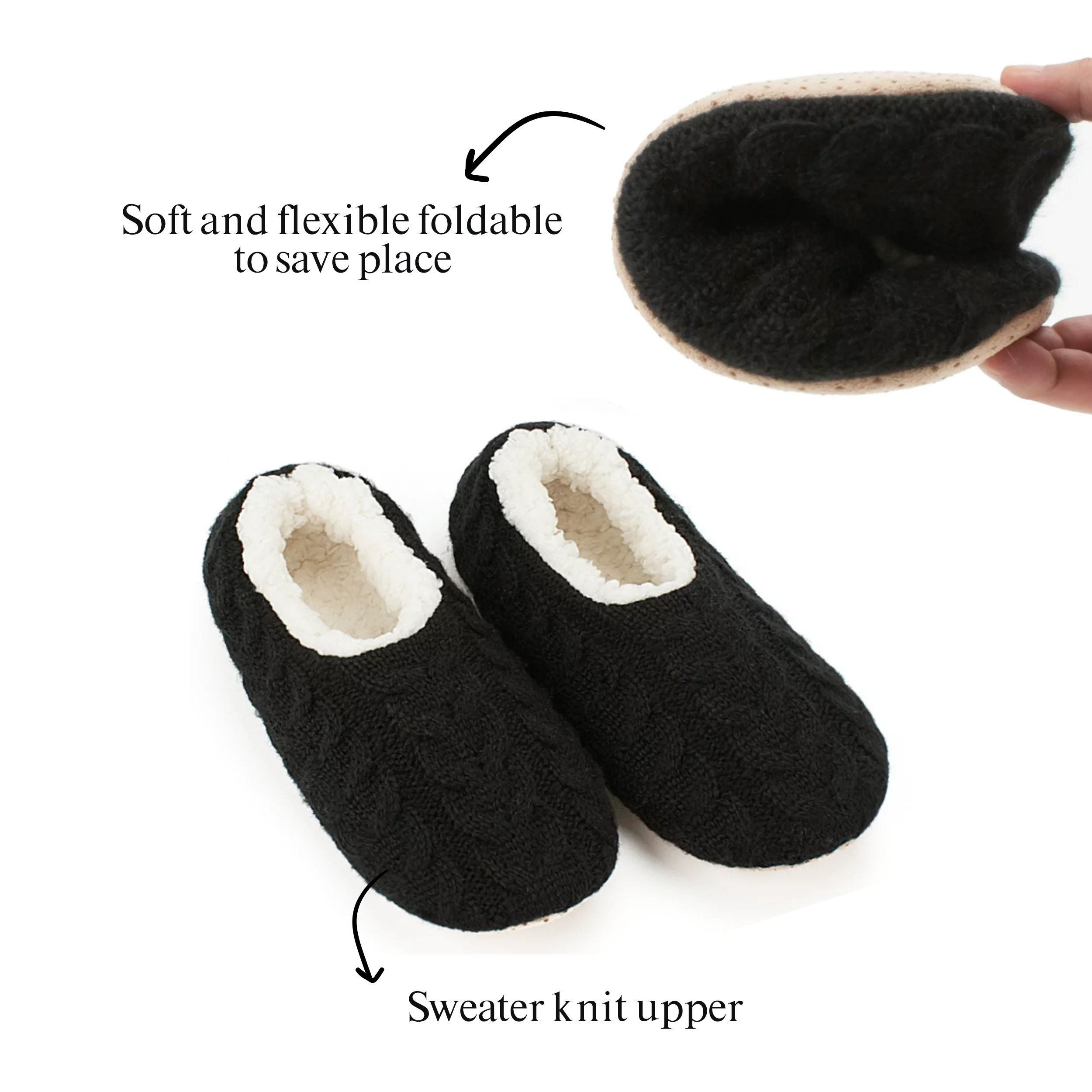 3-Pairs: Women's Cozy Sherpa-Lined Slipper Socks With Non-Skid Sole Grippers - Solid & Print
