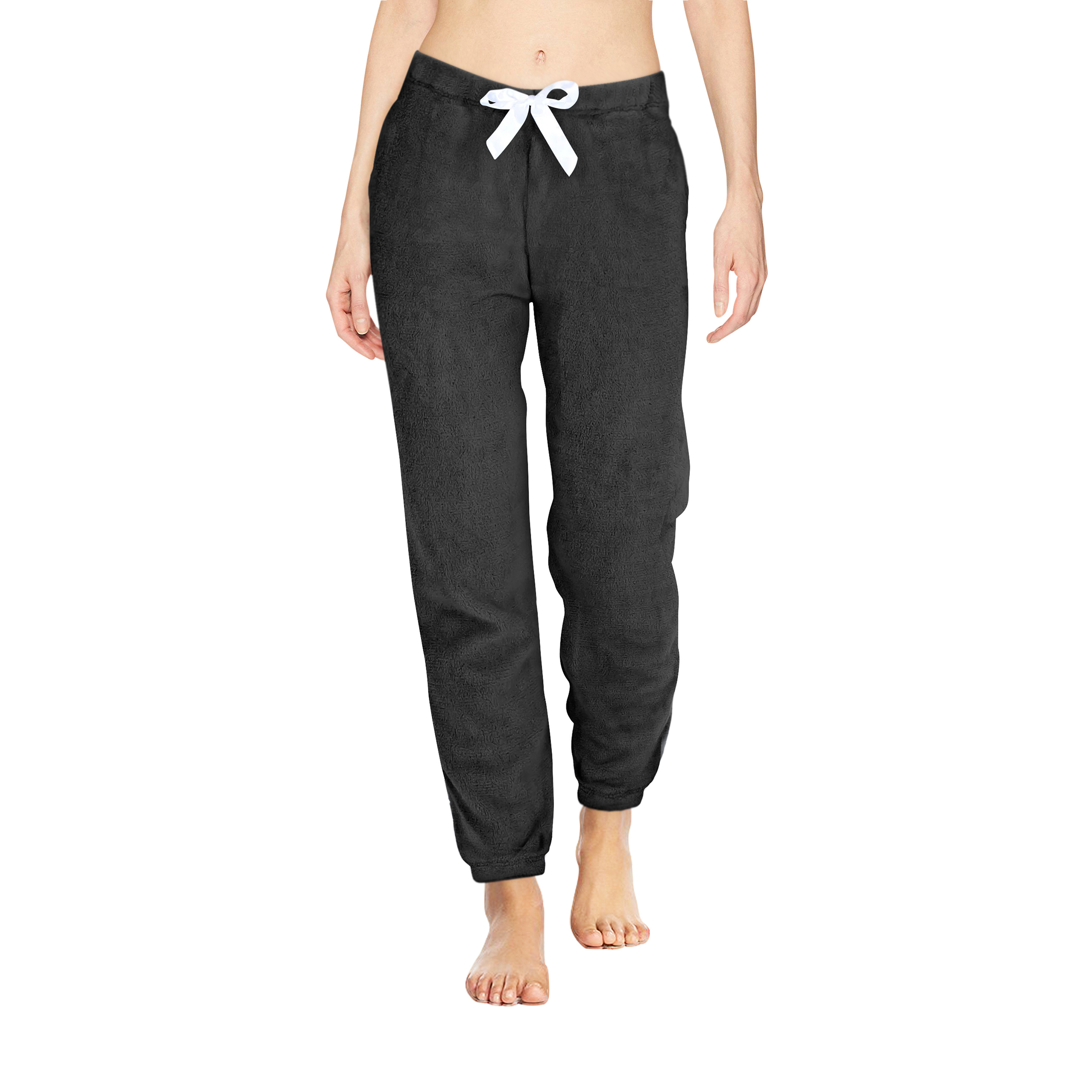 3-Pack: Women's Ultra-Plush Micro Fleece Solid Fuzzy Pajama Pants - Medium