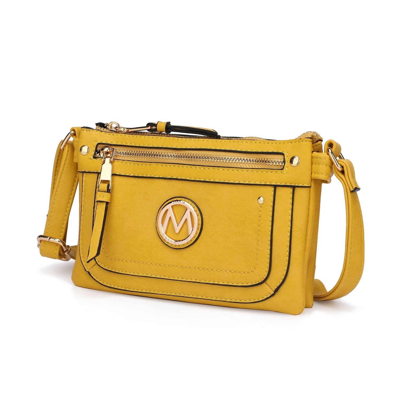MKF Collection Elaina Crossbody Handbag By Mia K. - Mustard