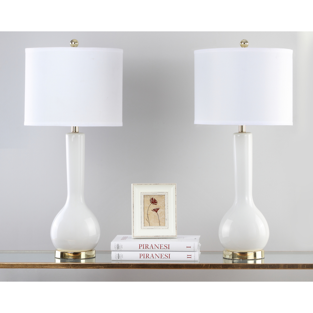 SAFAVIEH Mae Long Neck Table Lamp (Set Of 2) , White ,