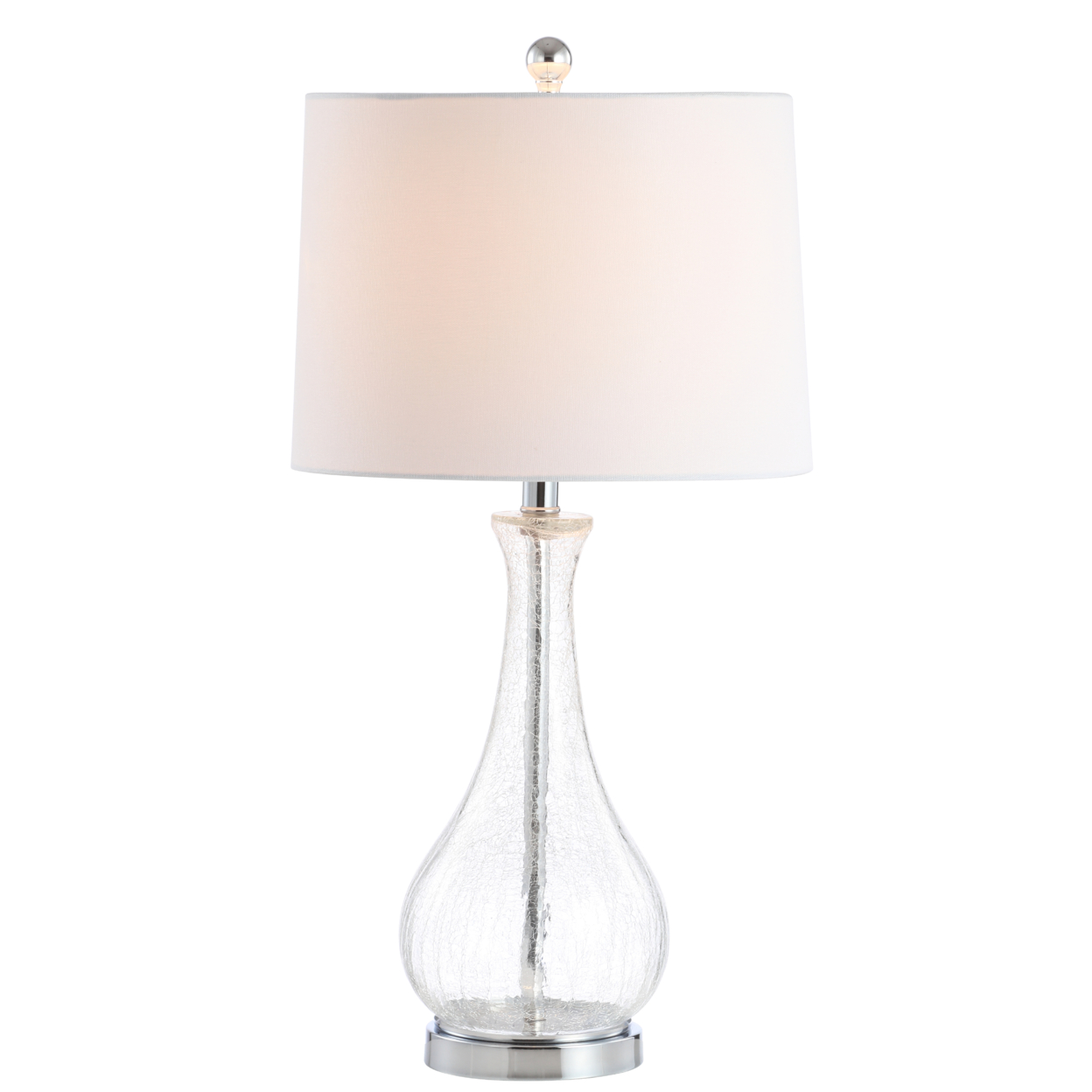 SAFAVIEH Finnley Table Lamp , Clear / Chrome ,