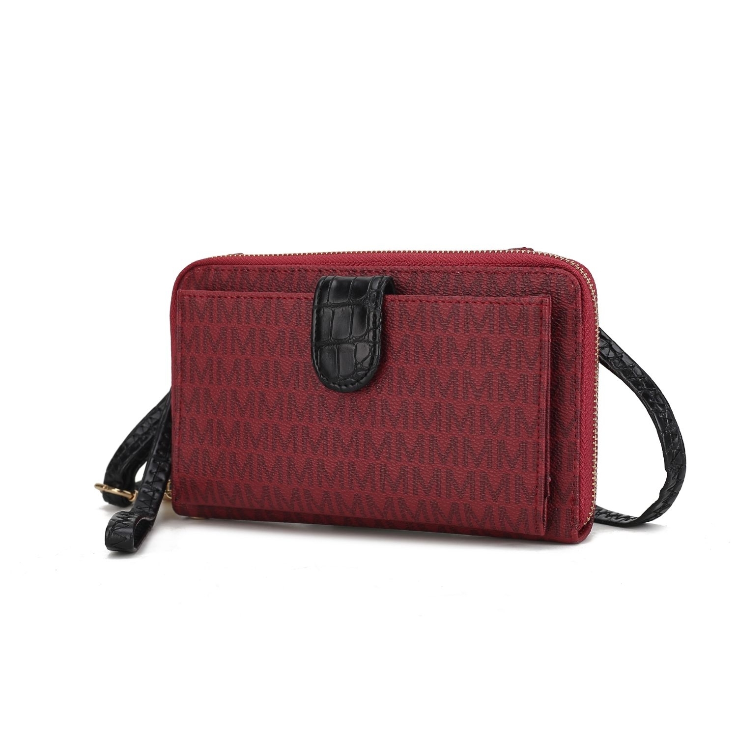 MKF Collection Olga Smartphone And Wallet Convertible Crossbody Handbag By Mia K - Burgundy