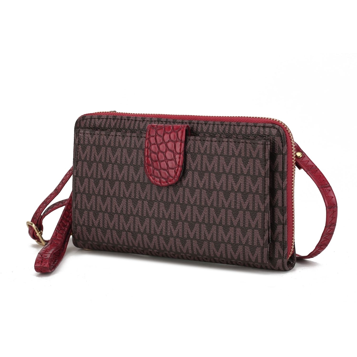 MKF Collection Olga Smartphone And Wallet Convertible Crossbody Handbag By Mia K - Red