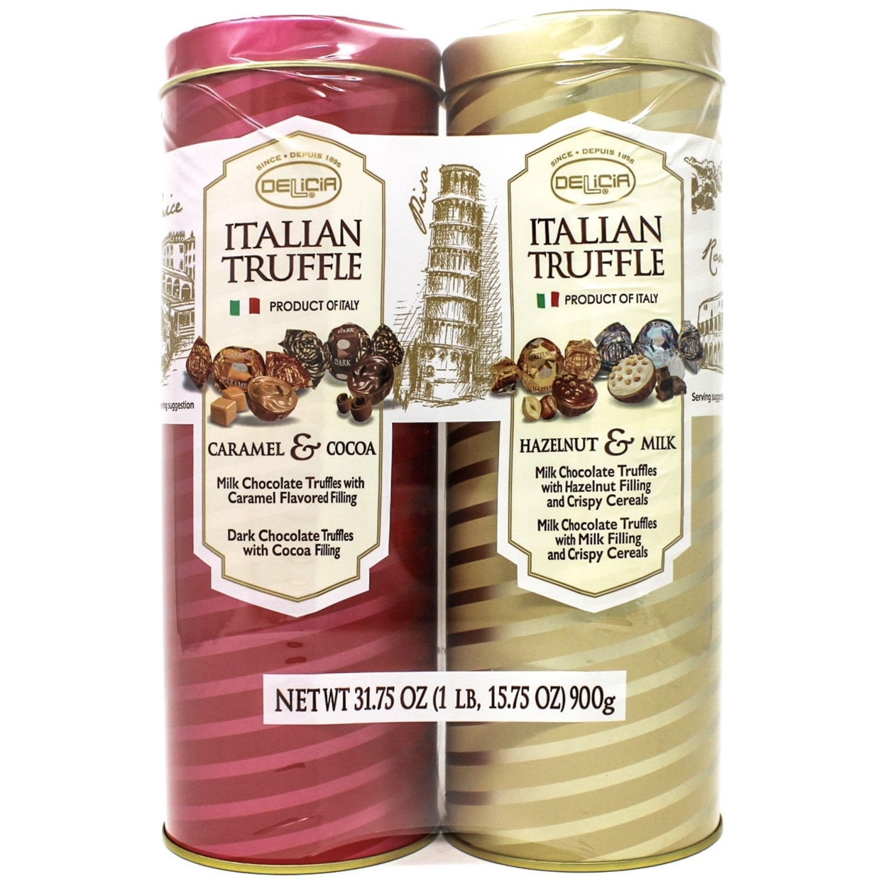 Delicia Fine Italian Chocolate Truffles, 2 Pack (31.75 Ounce Total)
