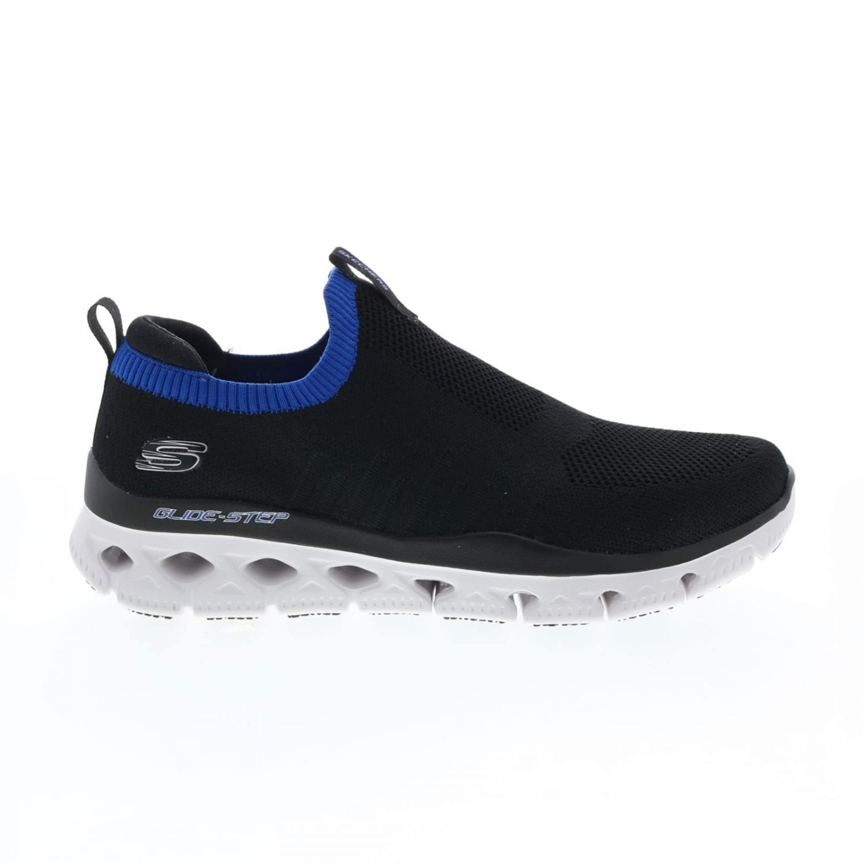 Skechers Mens Glide Step Flex Kitfix Lifestyle Sneakers Shoes BLACK/BLUE - BLACK/BLUE, 11