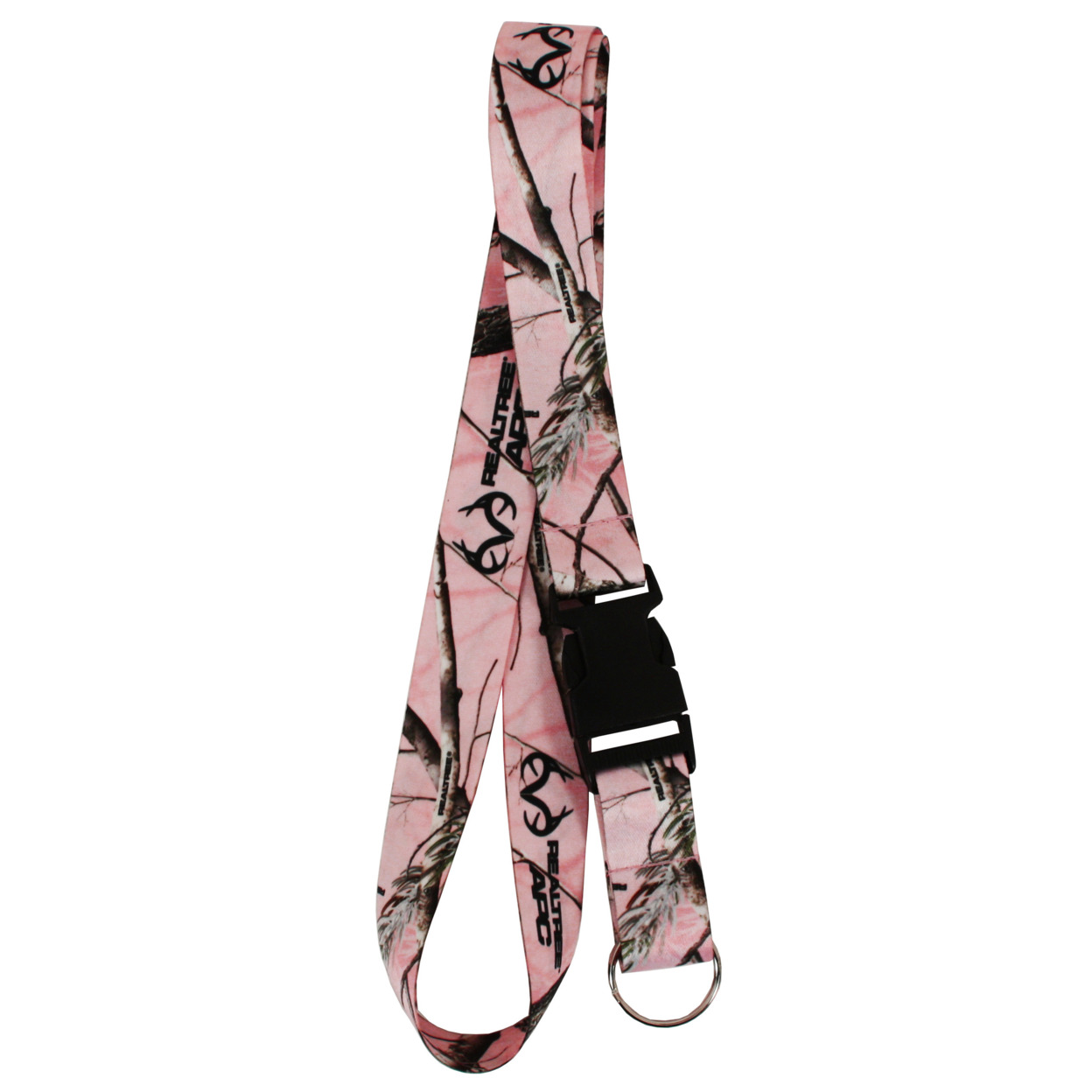 RealTree APC Pink Camo Pattern Hunting Lanyard Keychain With Clasp