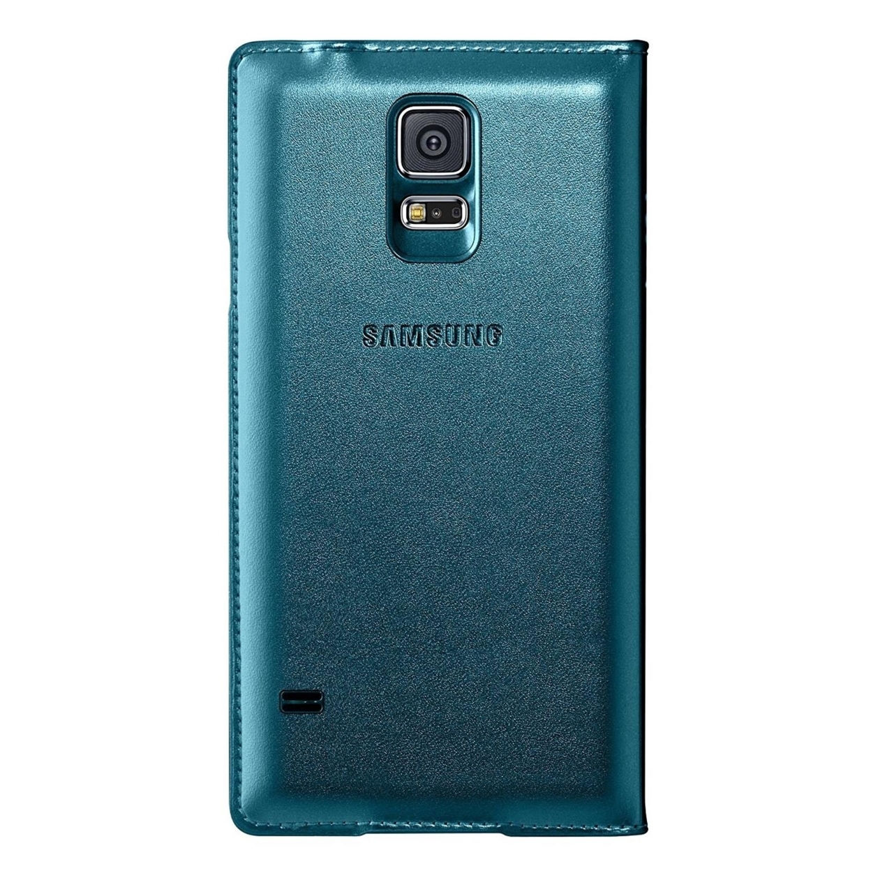 Samsung S-View Flip Cover For Galaxy S5 Green ID Chip Case Folio Front Window Sleek Stylish EF-CG900BGESTA