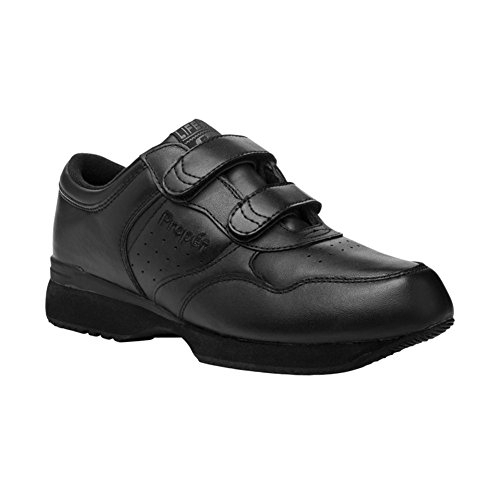 Propet Men's Life Walker Strap Shoe Black - M3705BLK - BLACK, 11 X-Wide