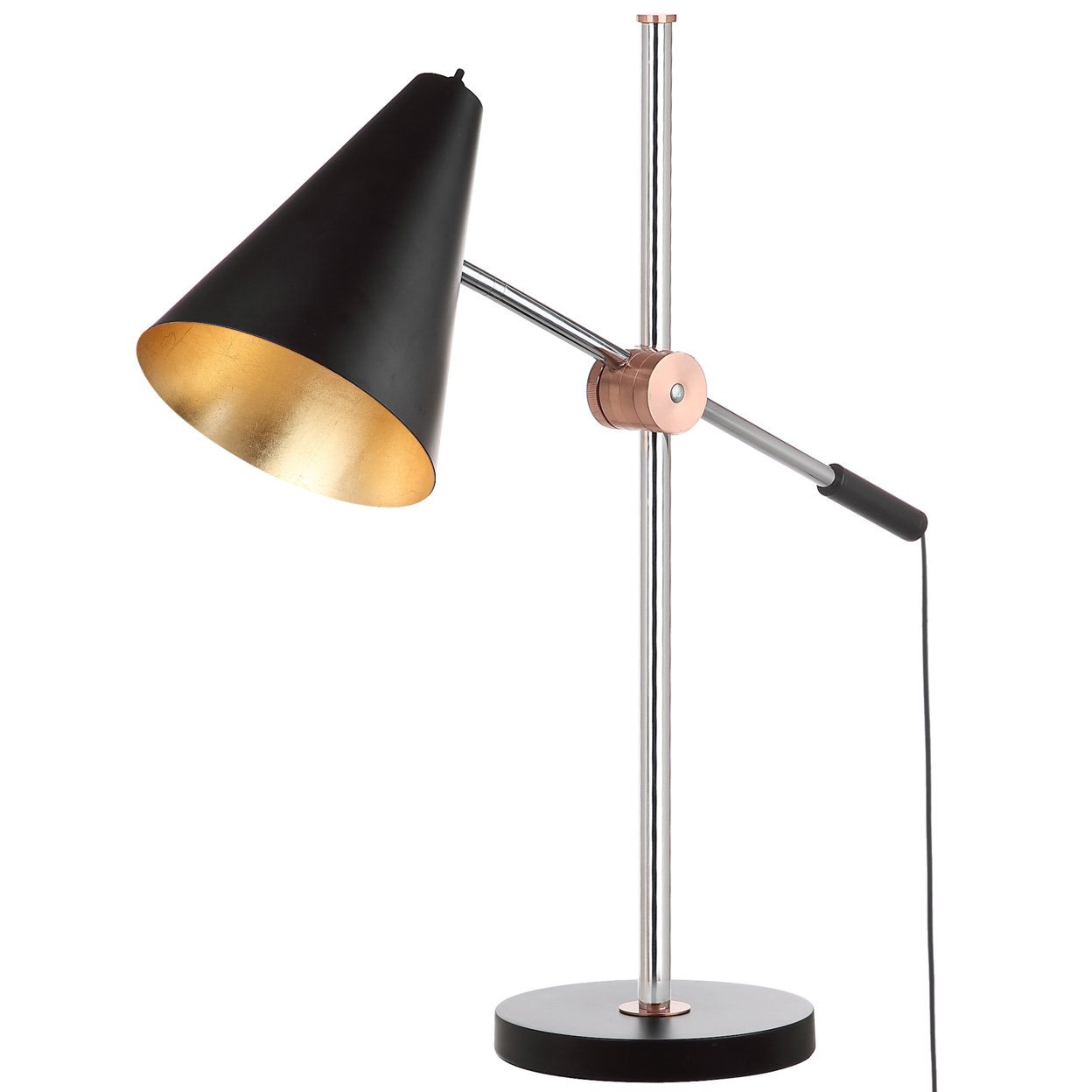 SAFAVIEH Alexus Table Lamp , Chrome / Black ,