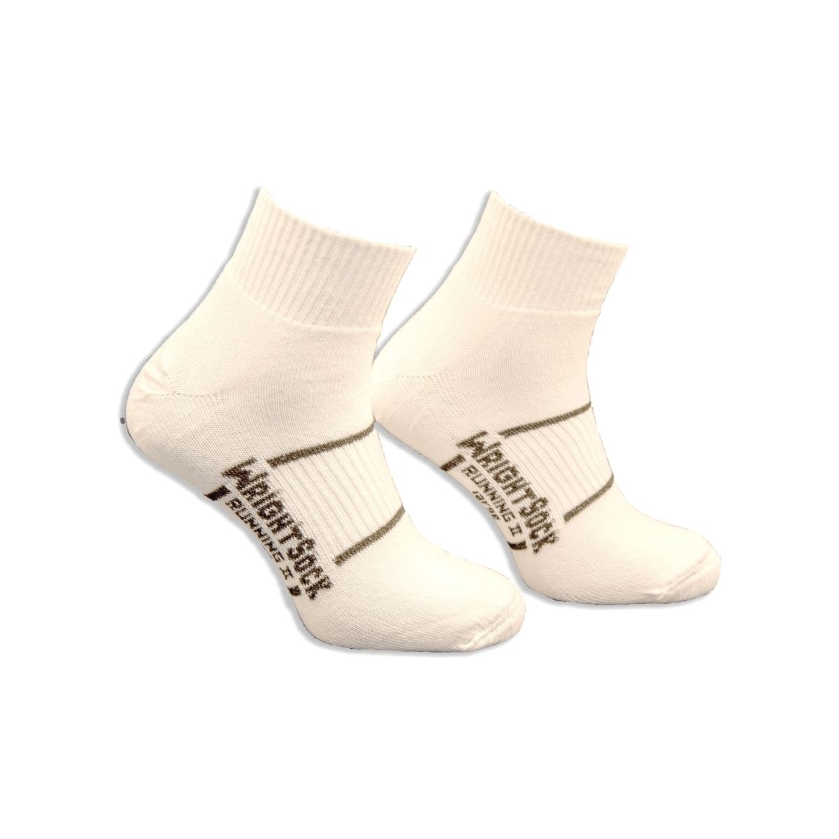 Wrightsock Unisex Running II Quarter Socks White - 865.0100 - WHITE, Small