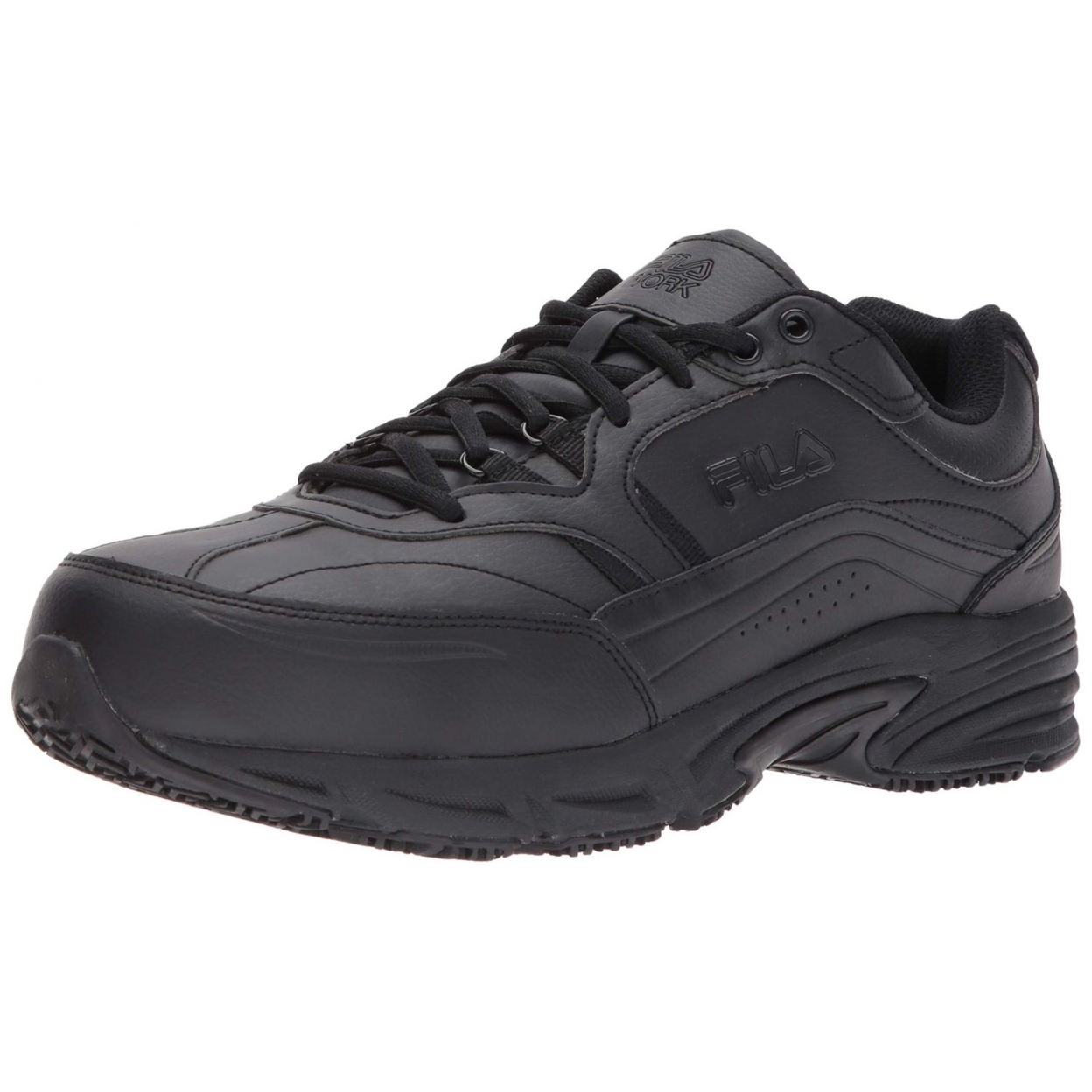 Fila Men's Memory Workshift Slip Resistant Steel Toe Work Shoes Hiking BLK/BLK/BLK - Black, 14