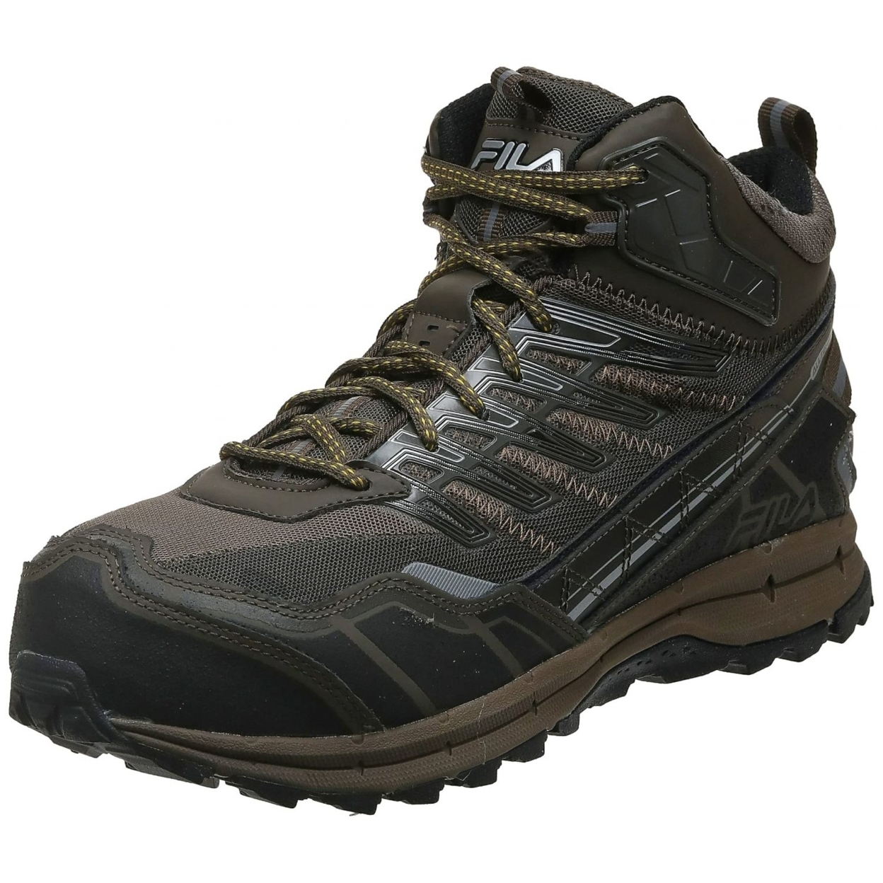 Fila Men's Hail Storm 3 Mid Composite Toe Trail Work Shoes Hiking WNUT/MBRN/GFUS - WNUT/MBRN/GFUS, 10.5