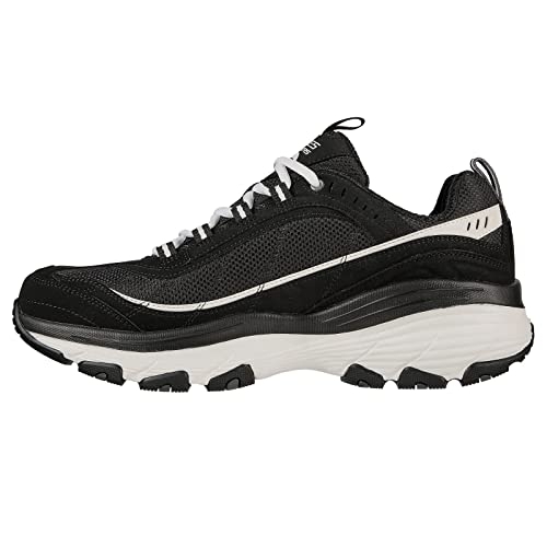 Skechers Men's D'Lites Arch Fit Better Self Low Top Sneaker Shoes BLACK/GRAY - BLACK/GRAY, 8