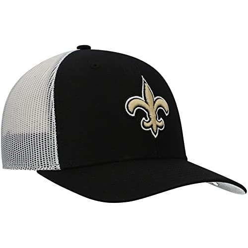 '47 Men's Black/White New Orleans Saints Trucker Snapback Hat ONE SIZE BLACK