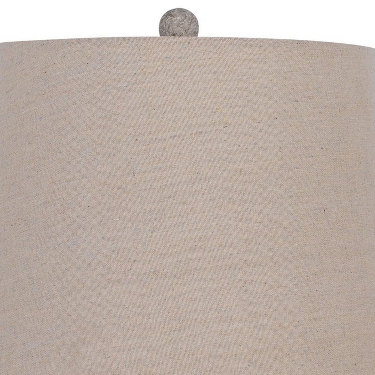 27 Inch Set Of 2 Classic Resin Accent Table Lamp, Turned, Beige Rustic Gray- Saltoro Sherpi