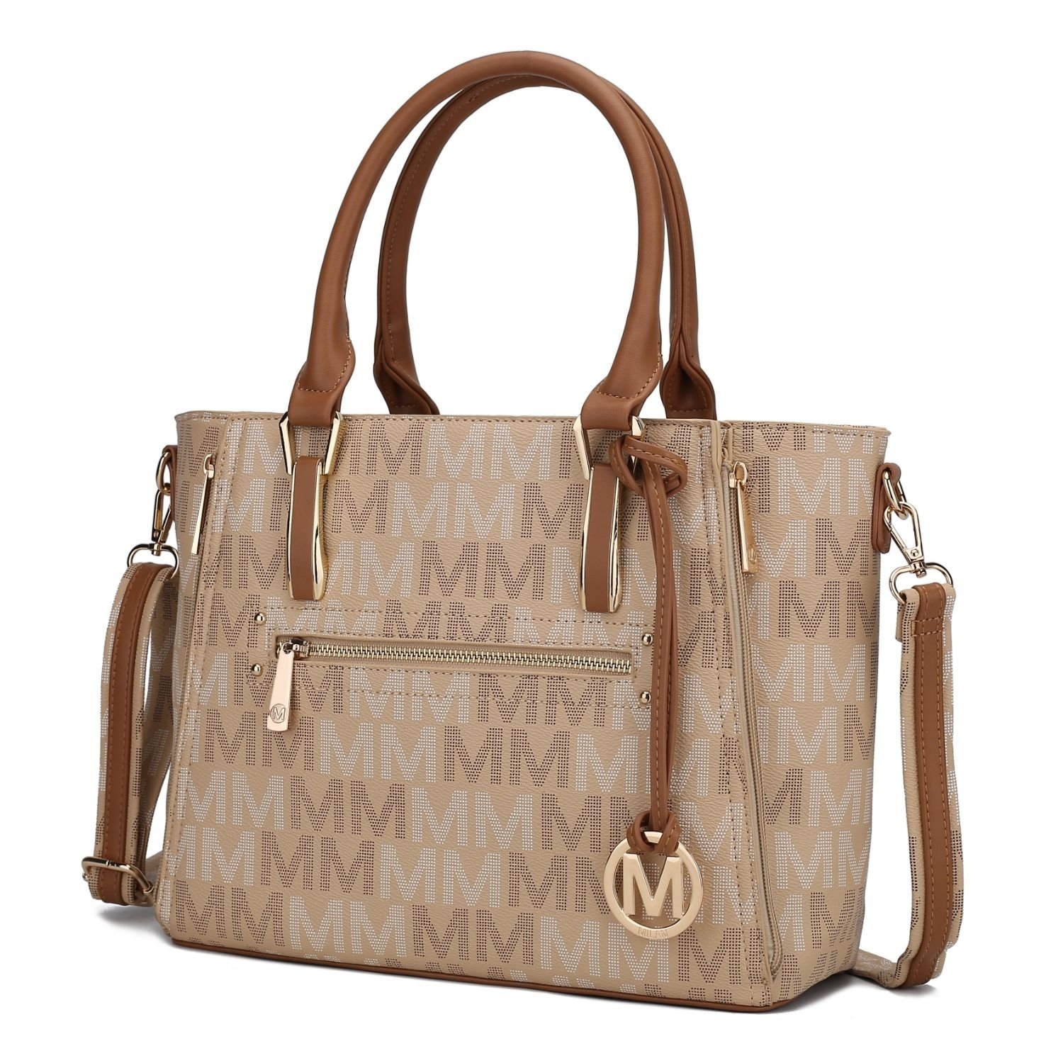 MKF Collection Siena M Signature Handbag By Mia K. - Brown