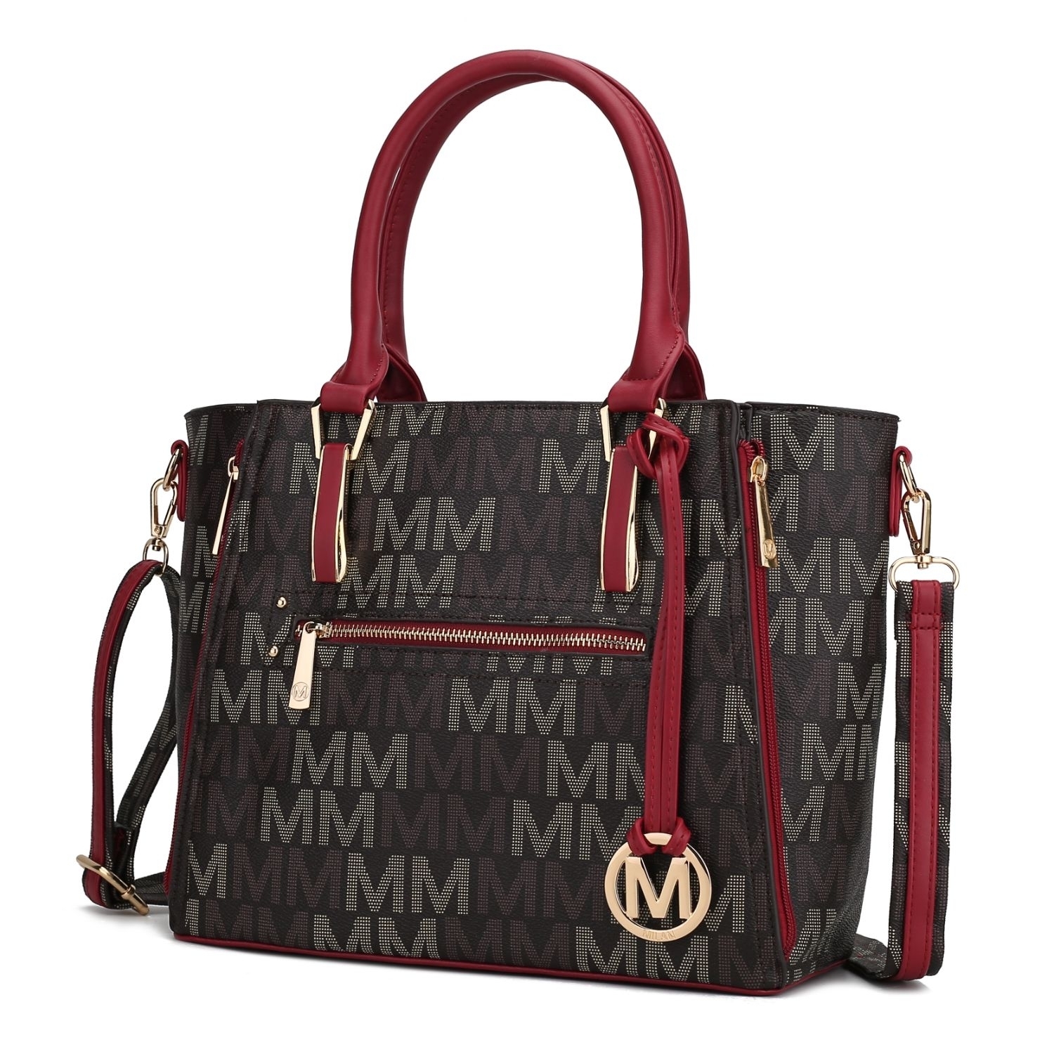 MKF Collection Siena M Signature Handbag By Mia K. - Red