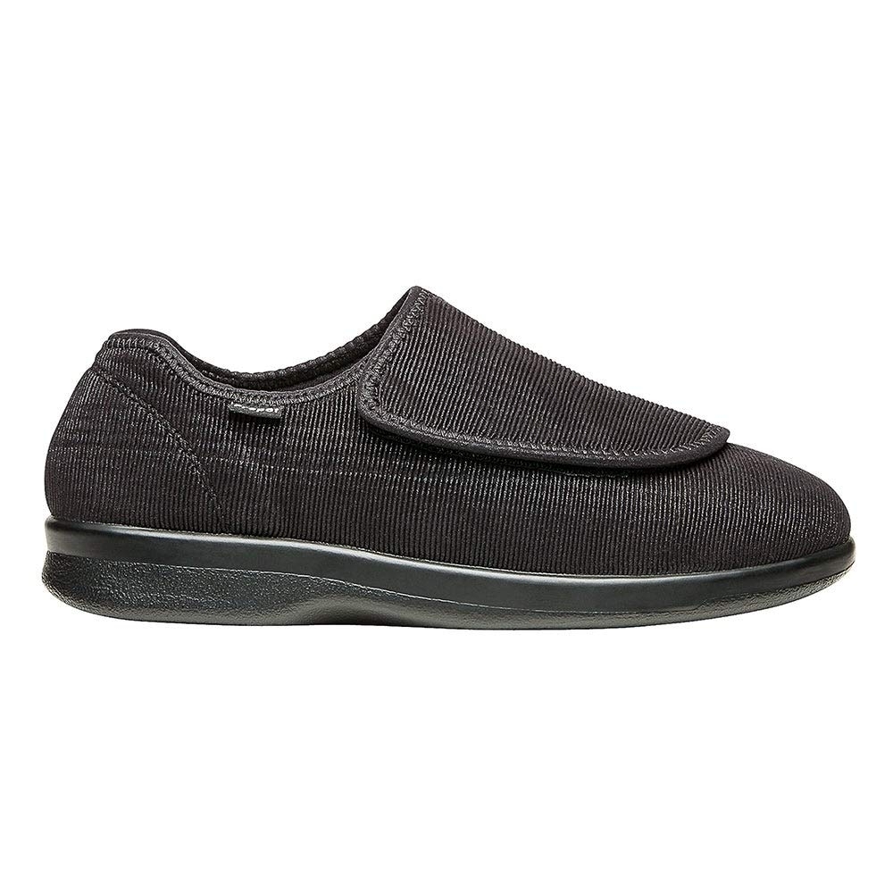 Propet Men's Cush N Foot Slip-On Shoe Slate Corduroy - M0202BLC BLACK CORDUROY - BLACK CORDUROY, Wide