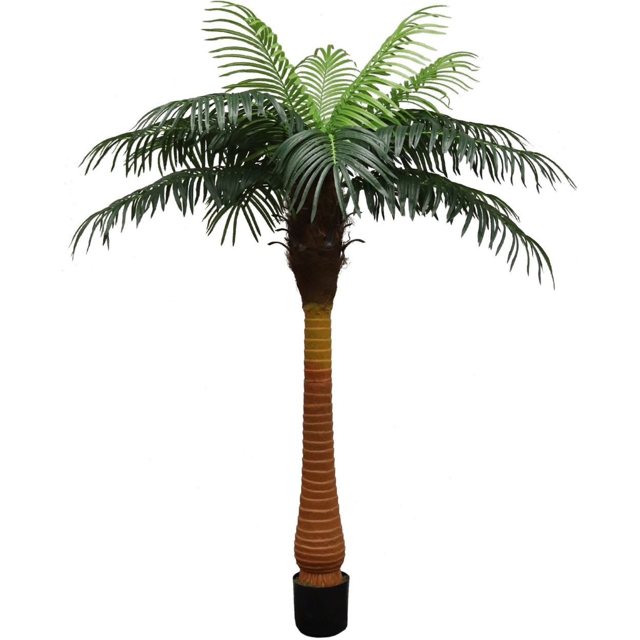 Artificial Areca Palm Tree in Black Pot- 6' - 1 Piece
