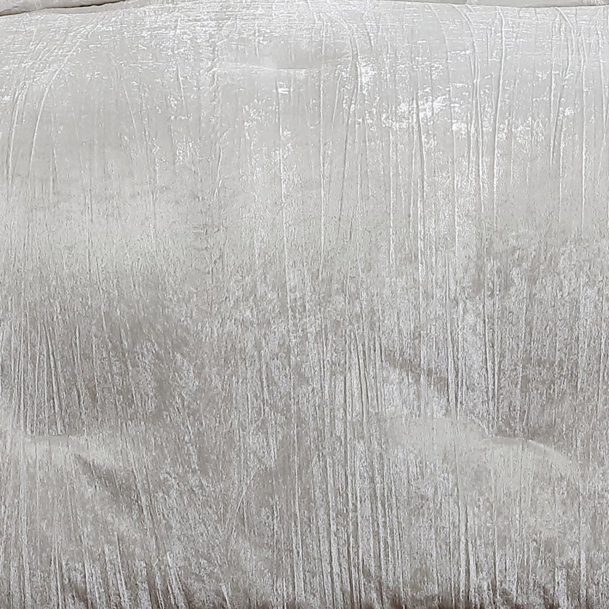 Jay 7 Piece King Comforter Set, Polyester Velvet Deluxe Texture, White- Saltoro Sherpi