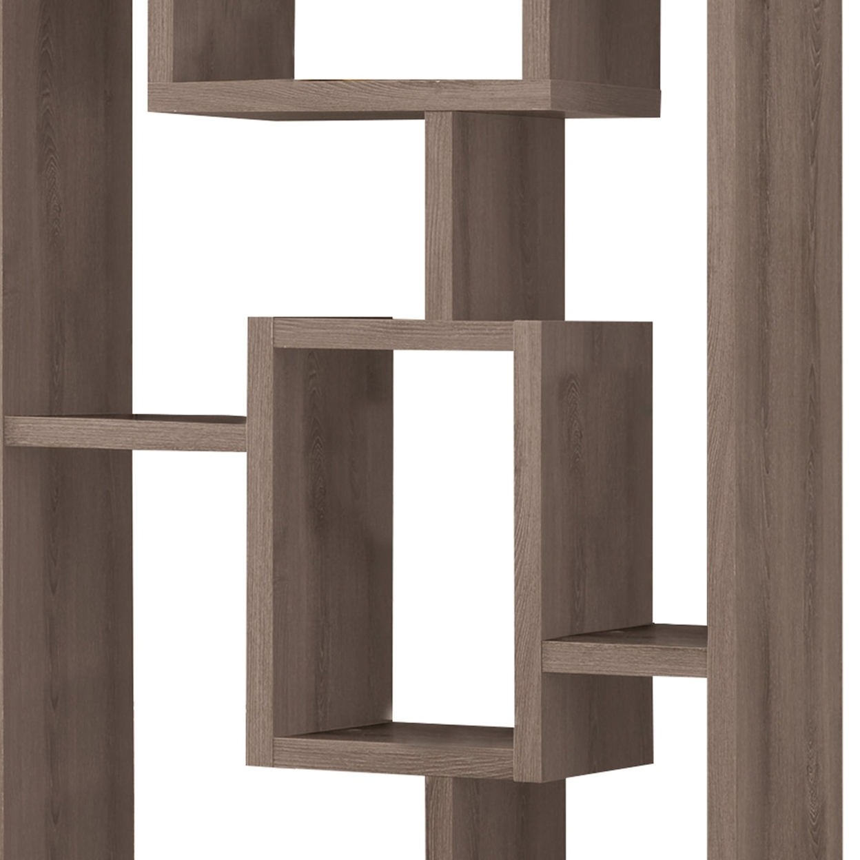 Splendid Geometric Cubed Rectangular Bookcase, Gray- Saltoro Sherpi