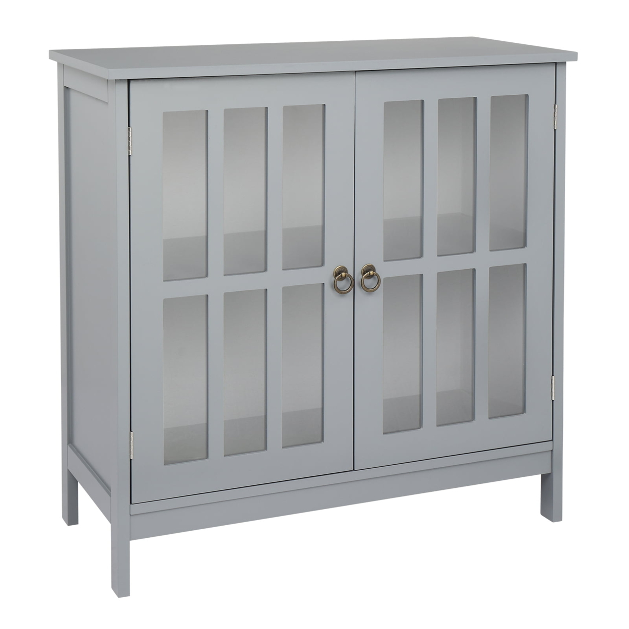 cm Disassembly Double Door Inner Compartment MDF Sideboard Gray