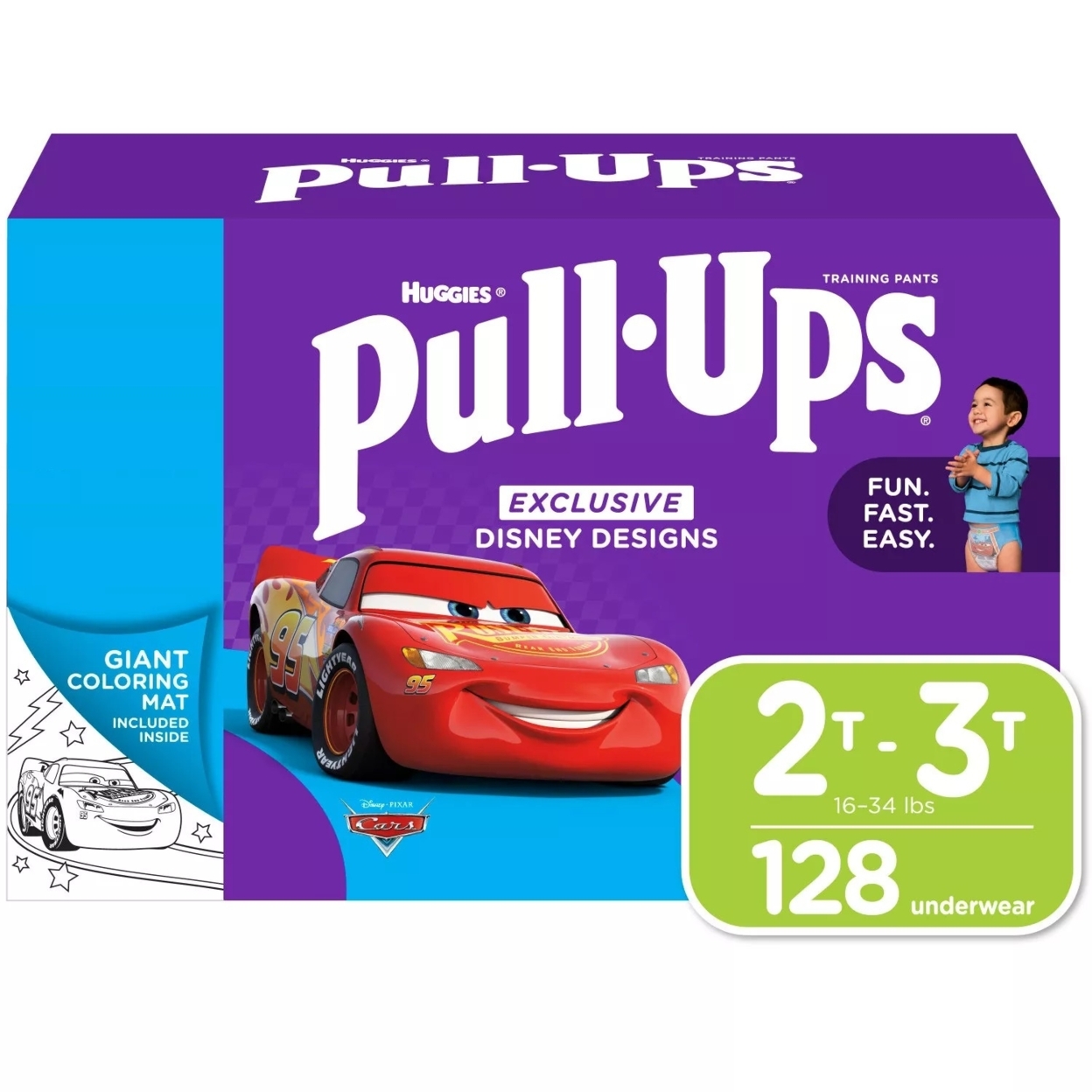 Huggies Pull-Ups Training Pants For Boys, 2T-3T 18-34 Pounds (128 Count)