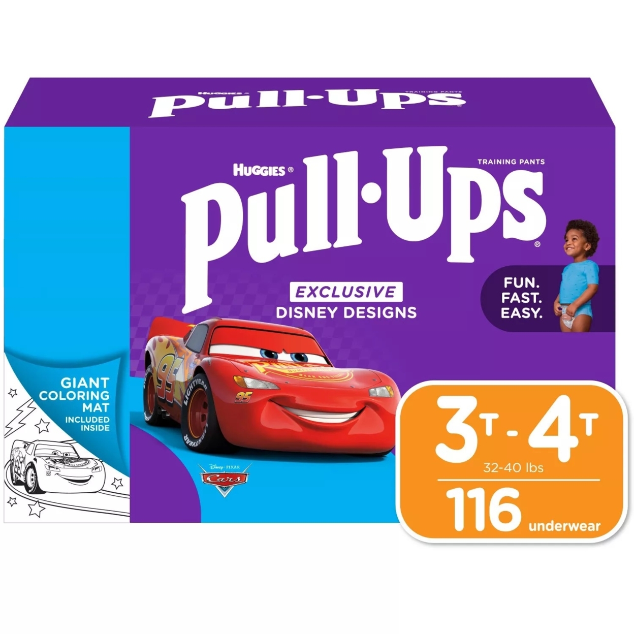 Huggies Pull-Ups Training Pants For Boys, 3T-4T 32-40 Pounds (116 Count)
