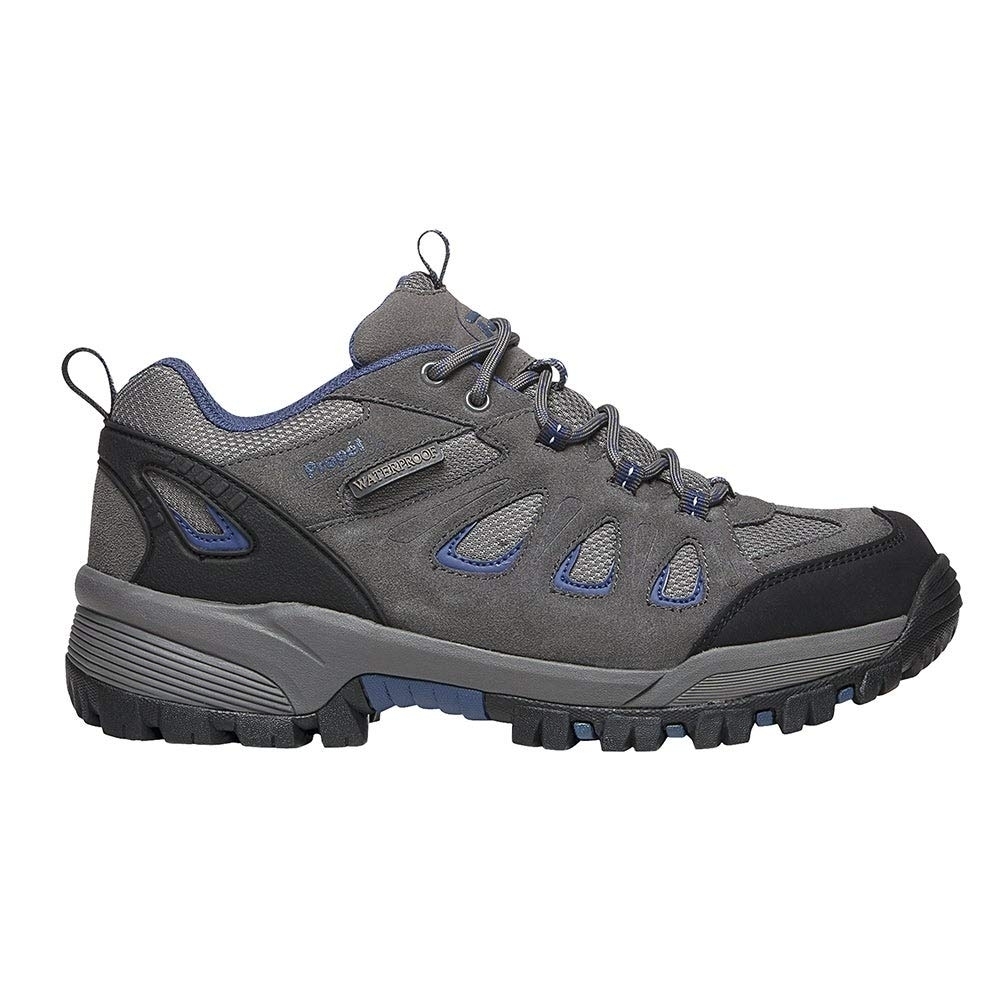 Propet Men's Ridge Walker Low Hiking Shoe Grey/Blue - M3598GRB GREY/BLUE - GREY/BLUE, 10-E