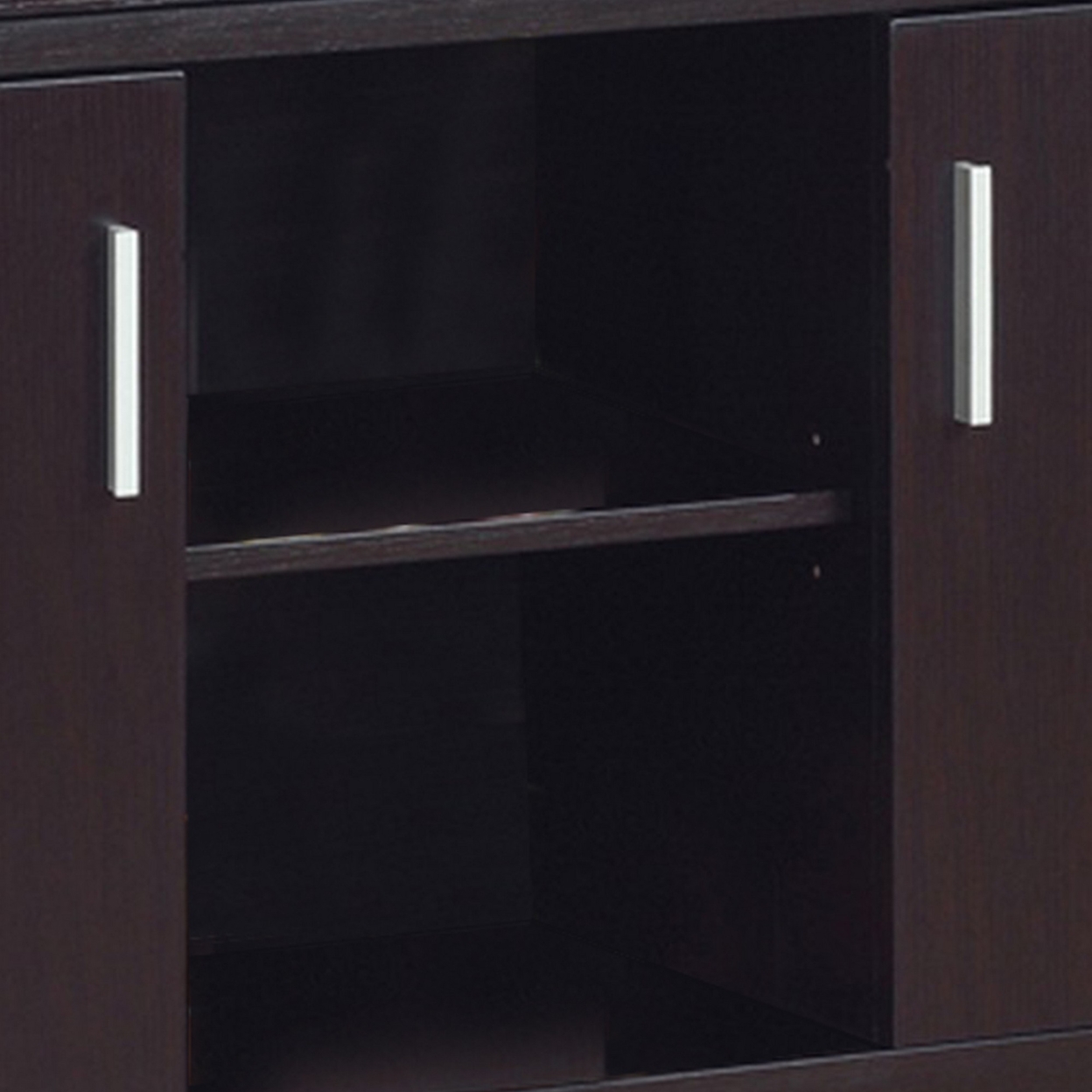 Lou 47 Inch Sideboard Console Serving Buffet Cabinet, 2 Drawers, Brown- Saltoro Sherpi