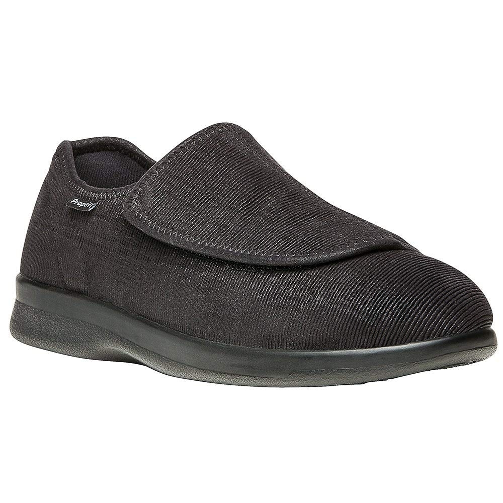 Propet Men's Cush N Foot Slip-On Shoe Slate Corduroy - M0202BLC BLACK CORDUROY - BLACK CORDUROY, 11-3E