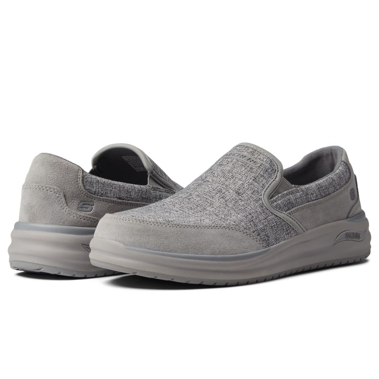 Skechers Mens Arch Fit Melo - Ranston GRAY - GRAY, 8.5