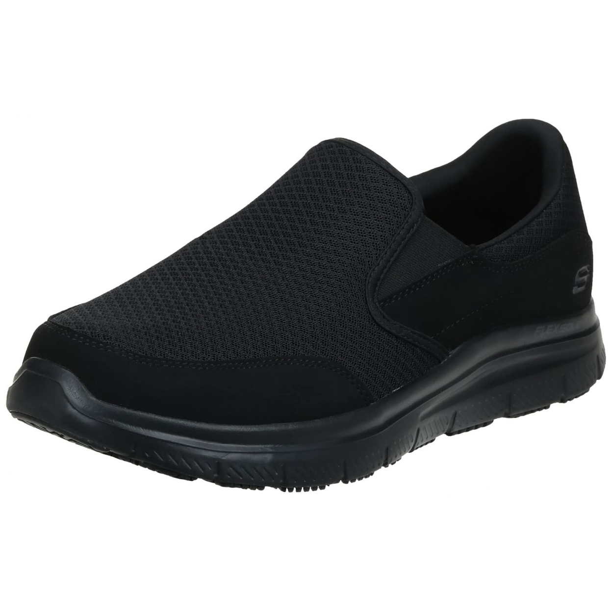 Skechers For Work Men's Flex Advantage Mcallen Food Service Shoe ONE SIZE BLACK - BLACK, 9 X-Wide