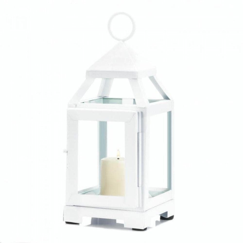 White Mini Contemporary Lantern - 3