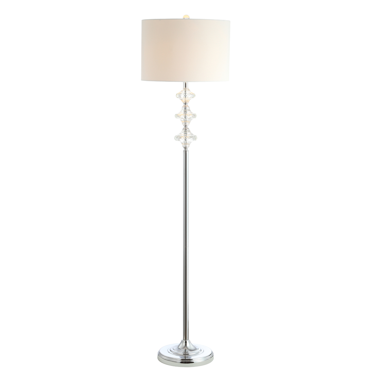 SAFAVIEH Lottie Floor Lamp , White / Chrome ,