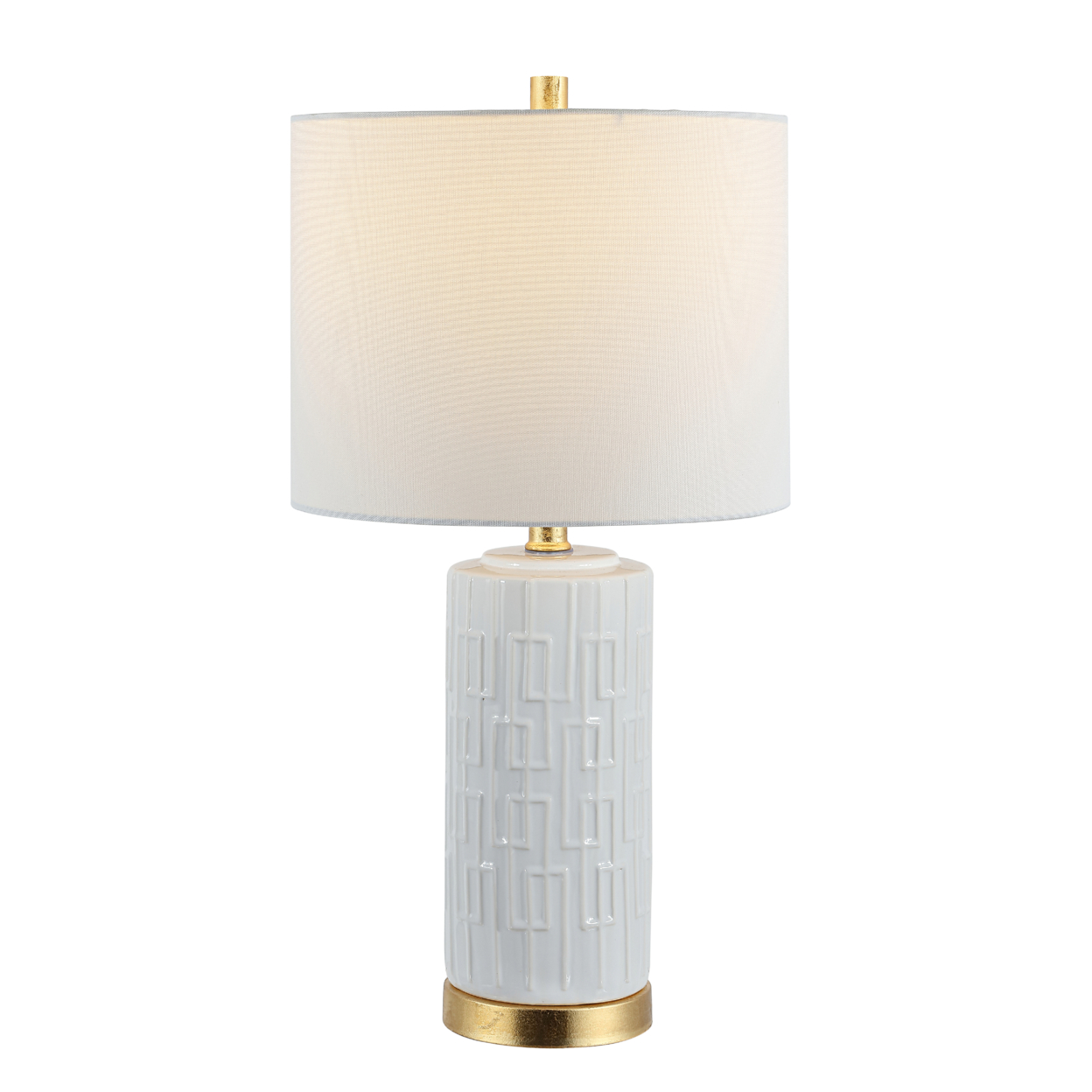 SAFAVIEH Pehonix 25.5 Table Lamp , White / Gold ,