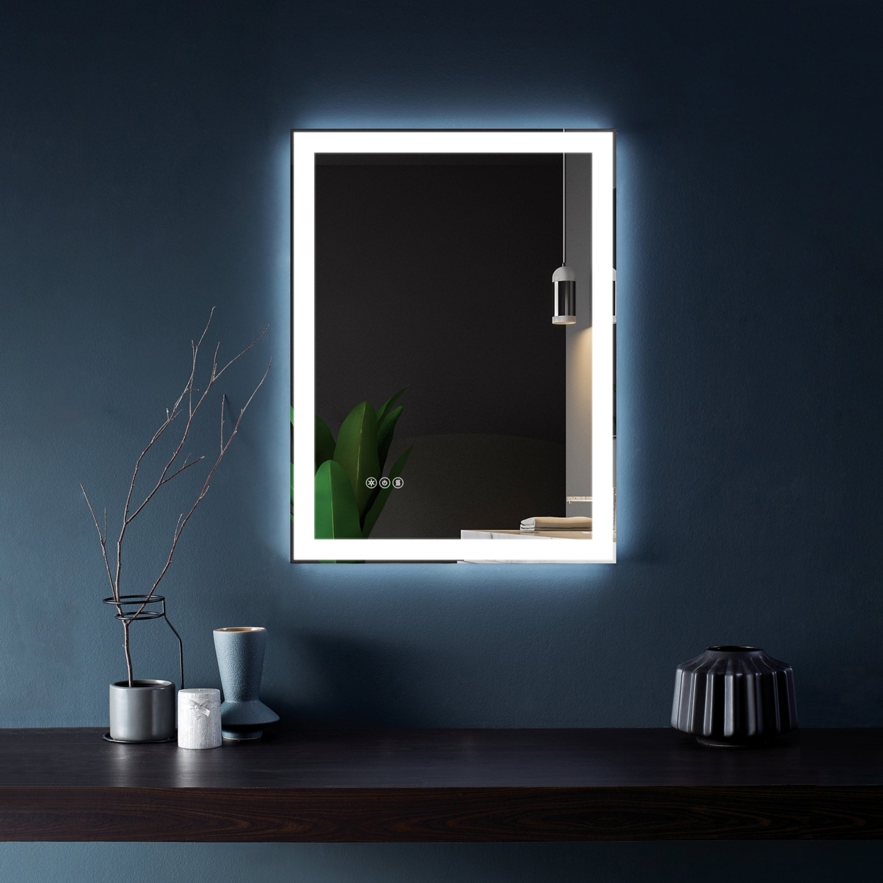 ExBrite 24 x 32 inch Bathroom LED Light Mirrors Anti- fog Mirrors