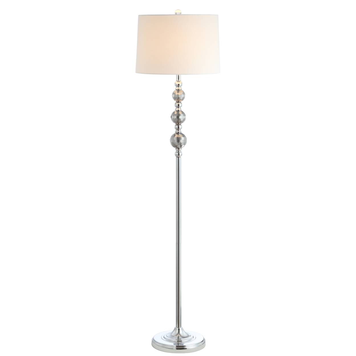 SAFAVIEH Addie Floor Lamp , Chrome / Grey ,