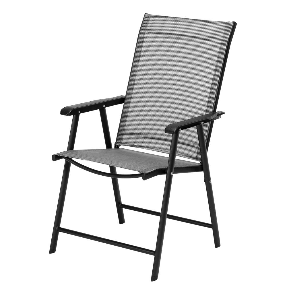 4pcs Outdoor Teslin Folding Chair Gray