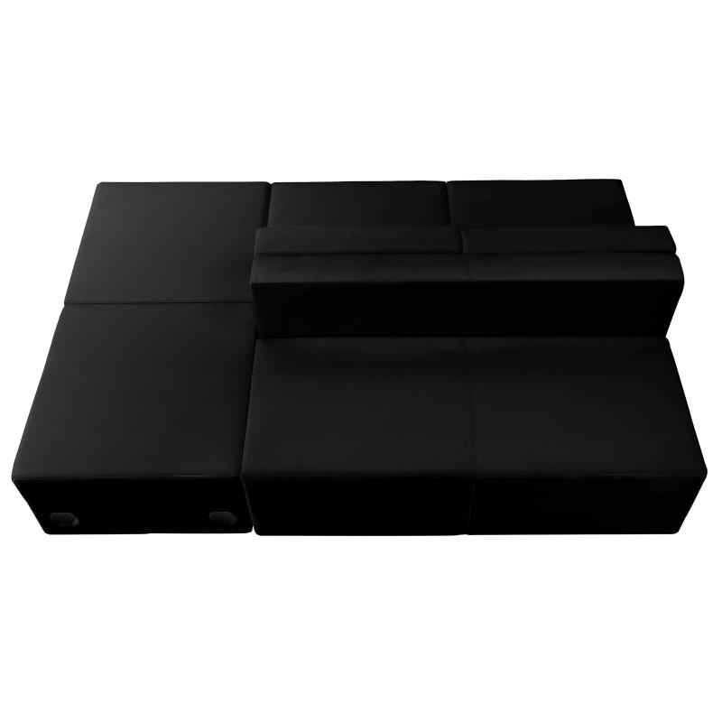 HERCULES Alon Series Black LeatherSoft Reception Configuration, 4 Pieces