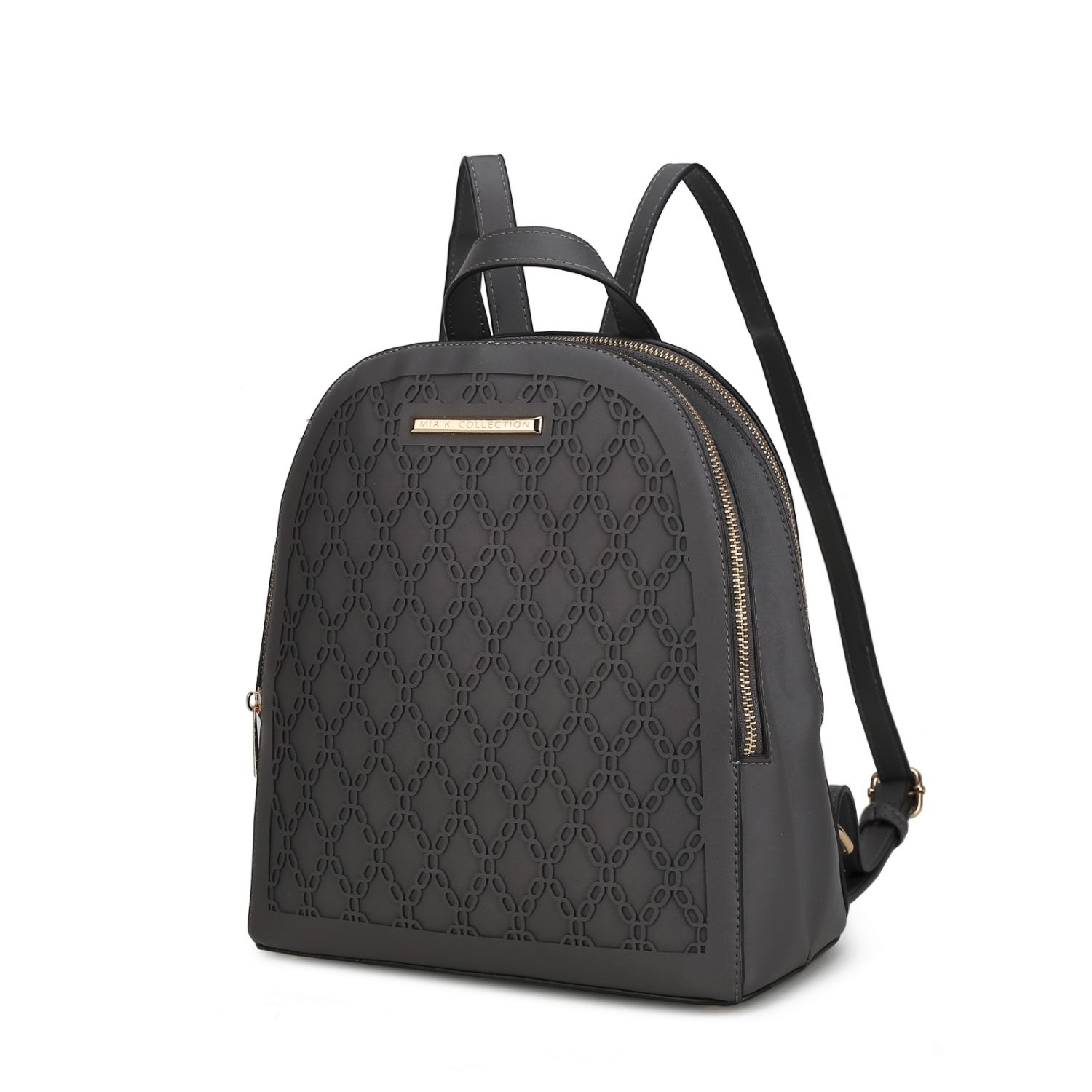 MKF Collection Sloane Vegan Leather Multi Compartment Backpack By Mia K. - Charcoal