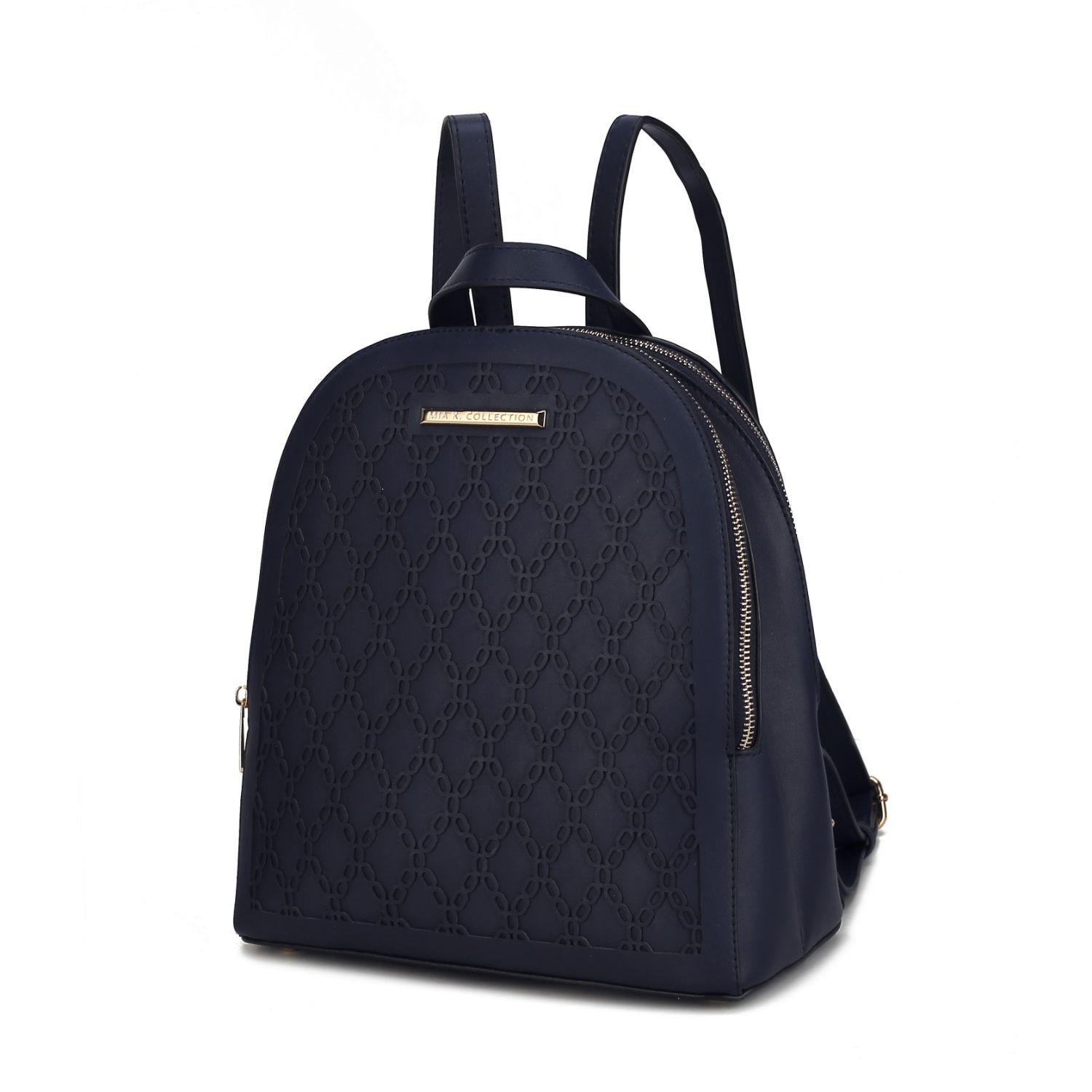 MKF Collection Sloane Vegan Leather Multi Compartment Backpack By Mia K. - Navy