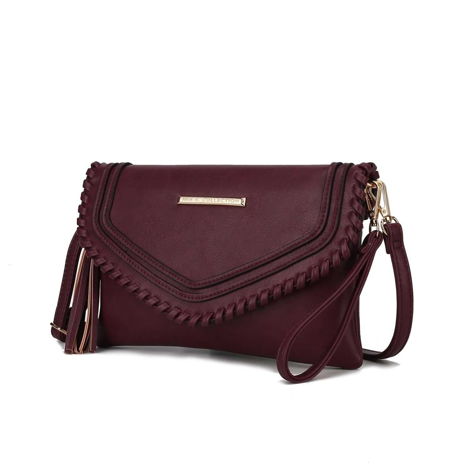 MKF Collection Remi Vegan Leather Womens Shoulder Bag By Mia K - Burgundy