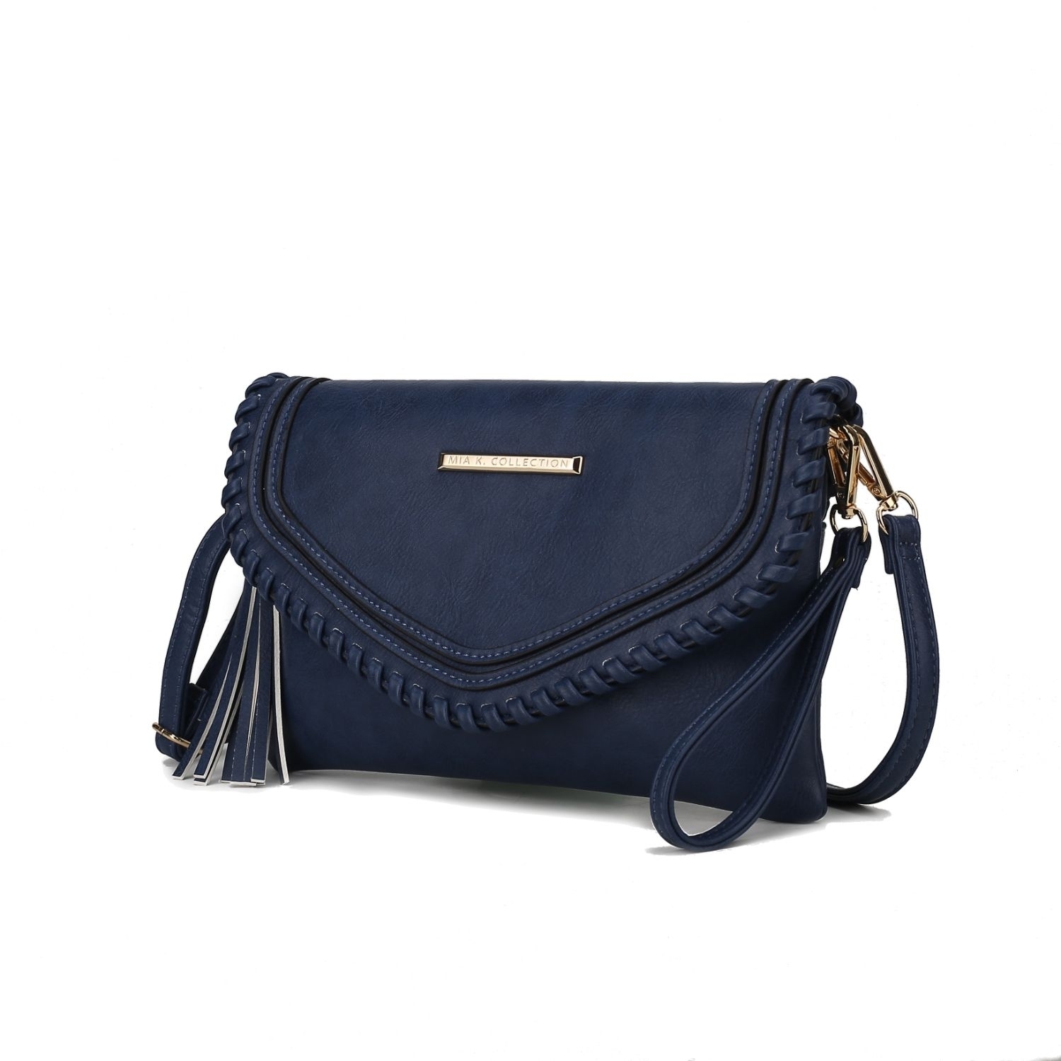 MKF Collection Remi Vegan Leather Womens Shoulder Bag By Mia K - Navy
