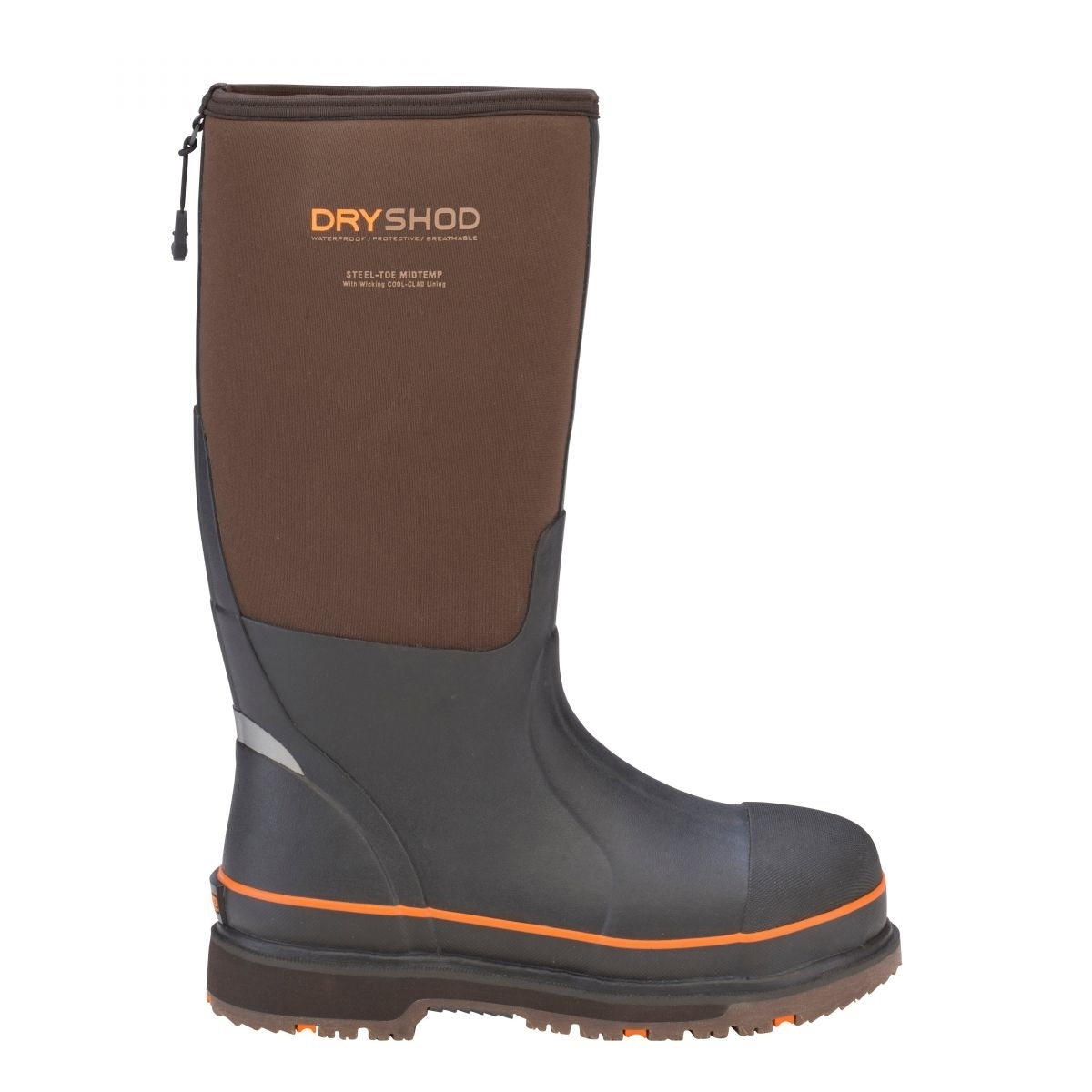 DRYSHOD WORK Men's Steel Toe WIXIT Cool-Cladâ¢ Waterproof Work Boot Brown/Orange - STT-UH-BR ONE SIZE BROWN/ORANGE - BROWN/ORANGE, 12