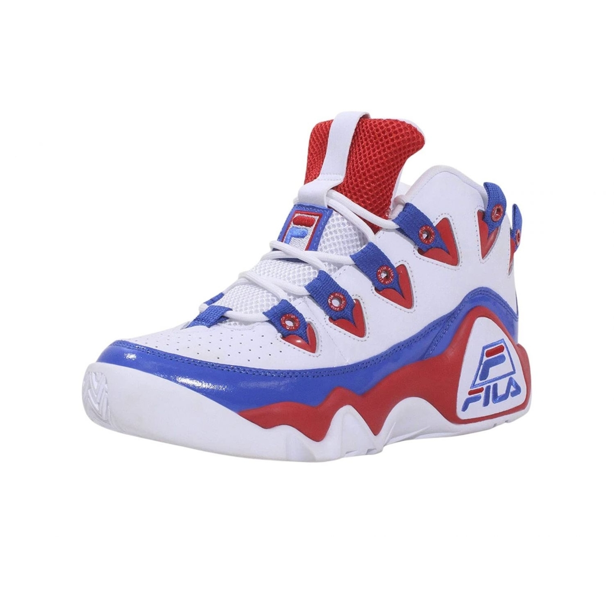 Fila Men's Grant Hill 1 Sneaker 7-15 White / Fila Red / Prince Blue - White / Fila Red / Prince Blue, 7