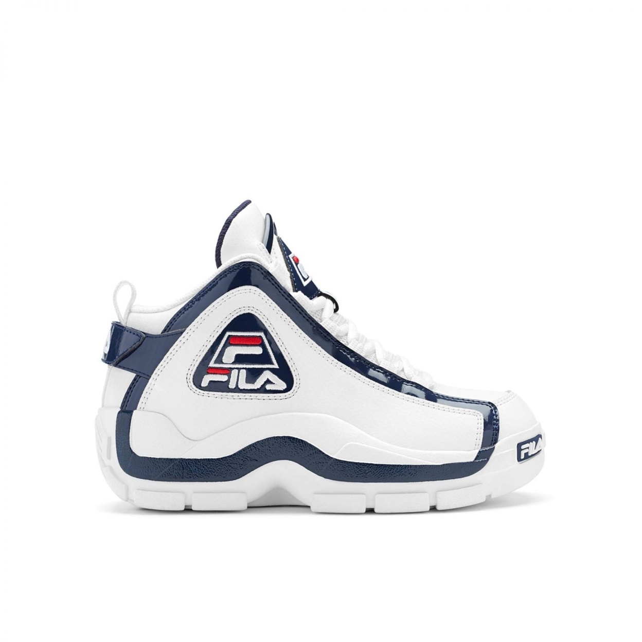 Fila Kid's Grant Hill 2 Sneaker, White Navy Red WHT/FNVY/FRED - WHT/FNVY/FRED, 4.5 Big Kid