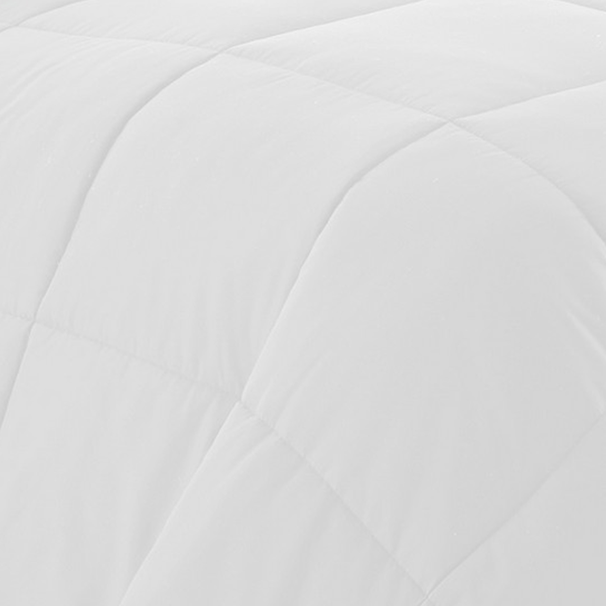 Beth Reversible Microfiber King Comforter, Squared Stitching, Pure White- Saltoro Sherpi