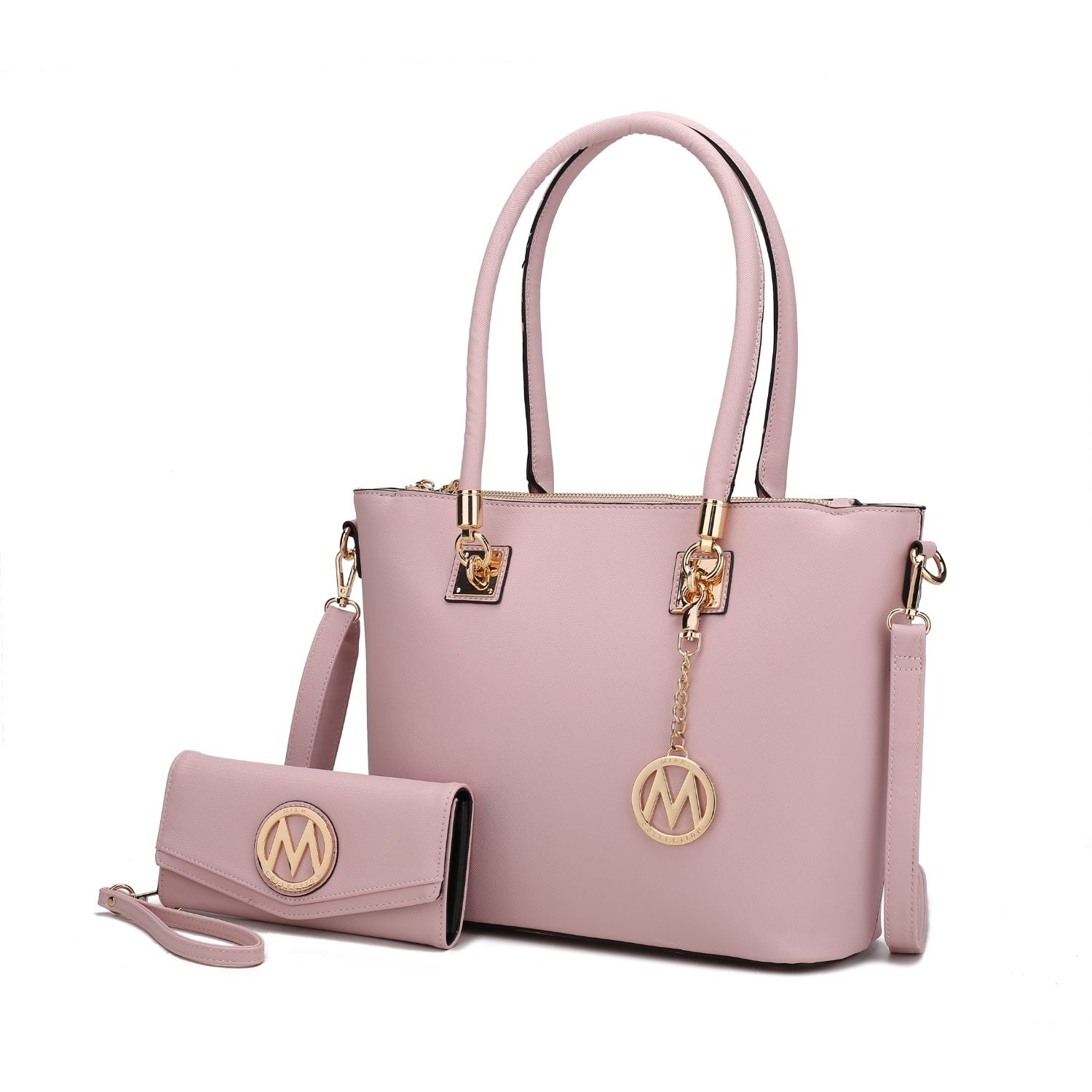 MKF Collection Vanessa Tote Handbag & Wallet Set By Mia K. - Blush
