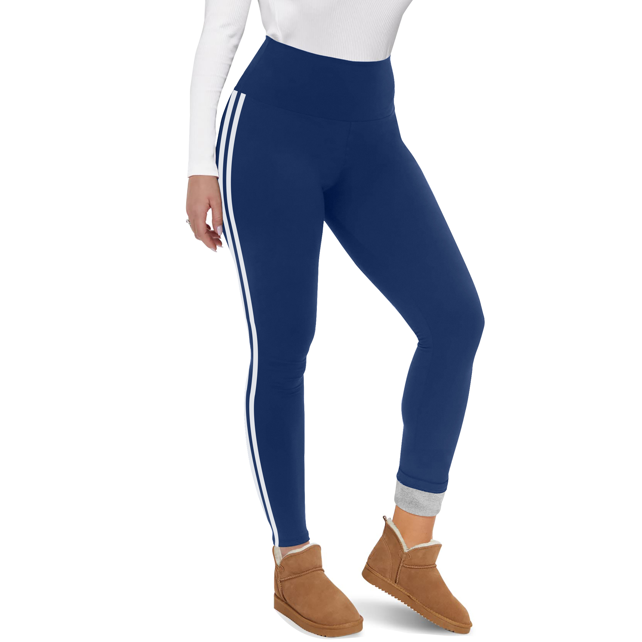 4-Pack: Women's Ultra Soft Fur Lined Yoga Pants High Waisted Leggings - Small/Medium